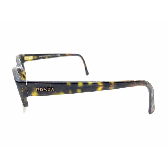 Prada VPR 19L 2AU-1O1 Tortoise Brown Rectangle Eyeglasses Frames 52-16 135 Italy - Picture 7 of 12
